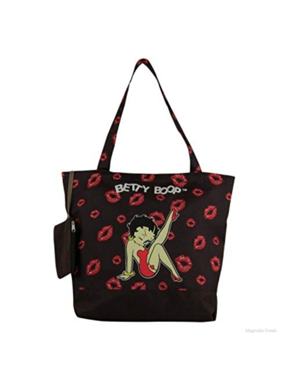 Betty Boop Polyester Tote Bag with Coin Purse Zip Top Shoulder Bag